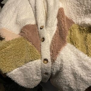 Free people oversized Sherpa jacket
